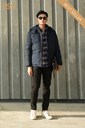 WAJKBD187M - XANH THAN ĐẬM_2 Ảnh của Áo jacket 3 lớp dáng ngắn